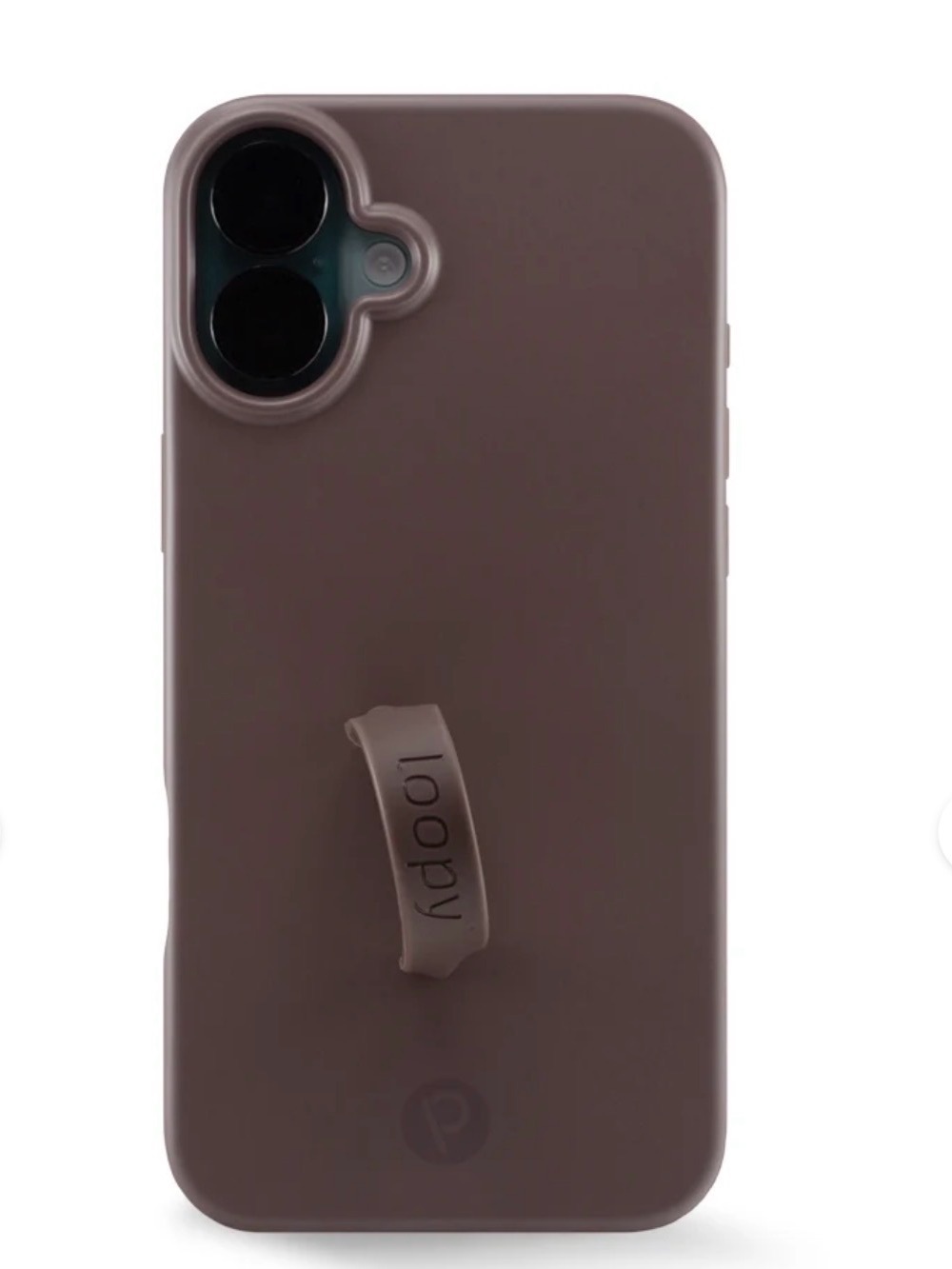 Loopy Case Silicone Phone Case with Loop Strap - Brown